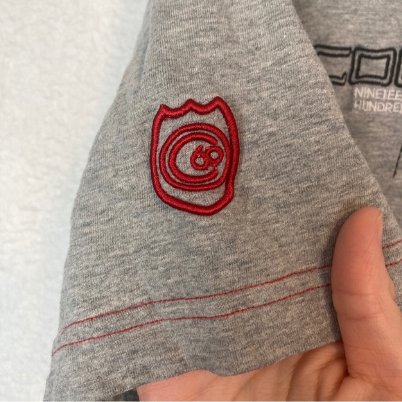 Coogi Australia Mens XL Shirt Grey Short Sleeve Shoulder Tabs Pockets - Picture 8 of 13